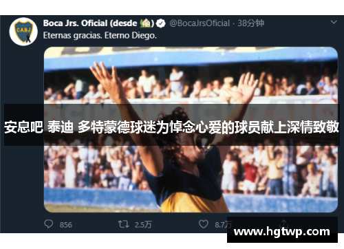 安息吧 泰迪 多特蒙德球迷为悼念心爱的球员献上深情致敬